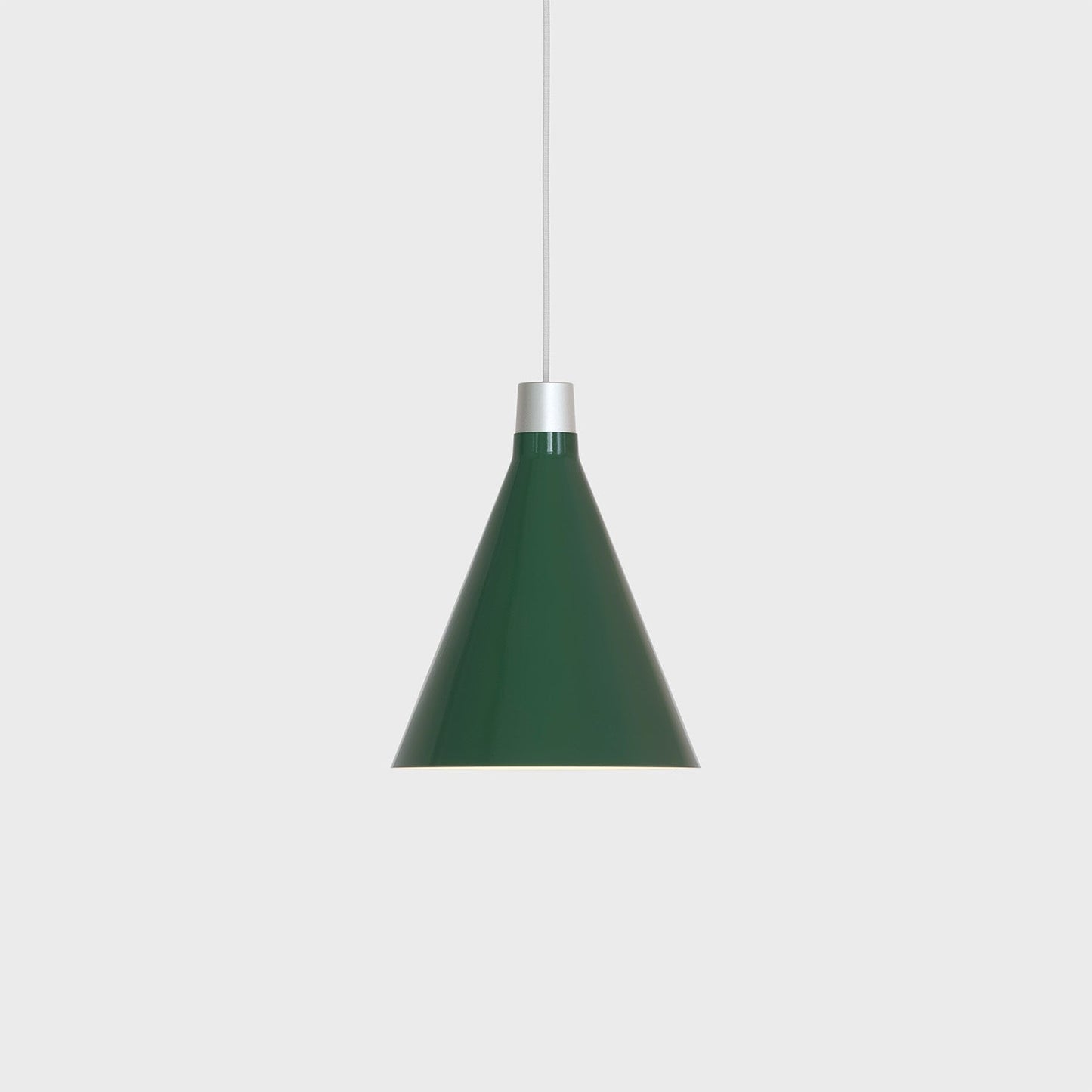 Bower Pendant Light Small in Dark Green + Sphere III